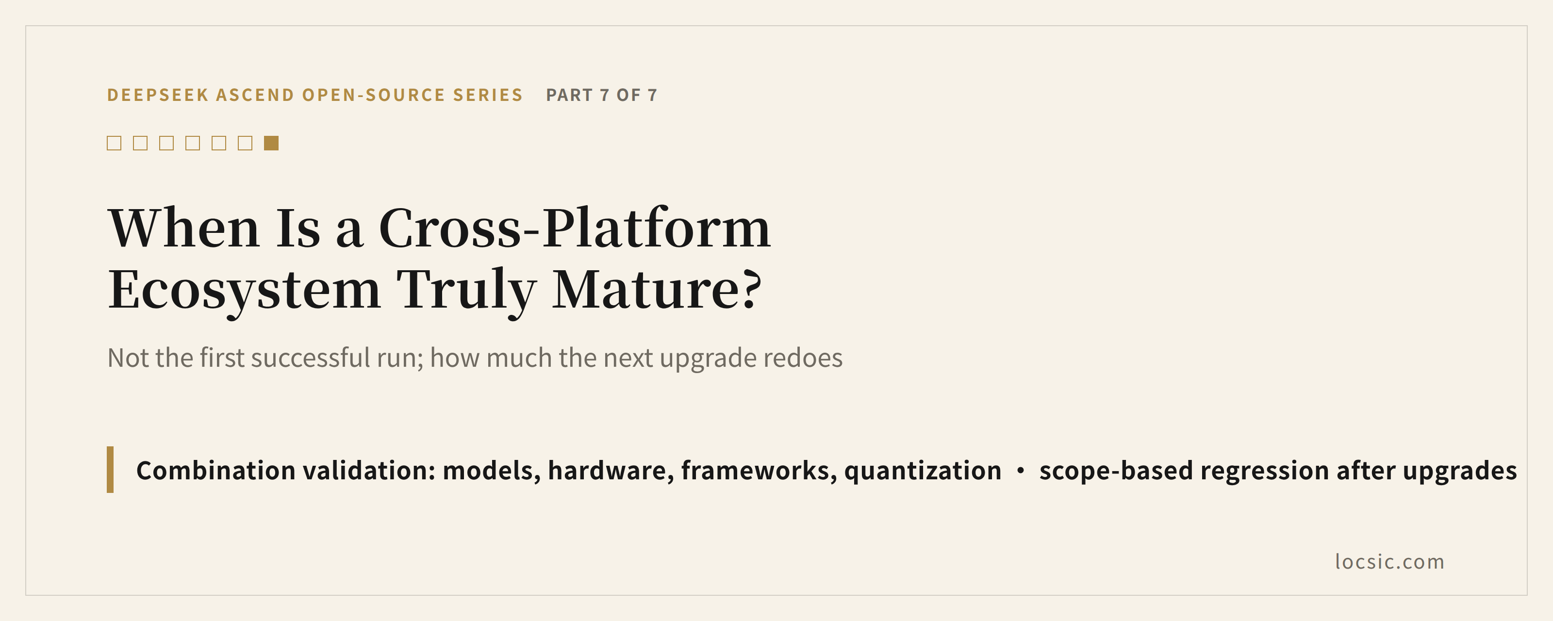How Do You Judge Whether a Cross-Platform Ecosystem Is Truly Mature?