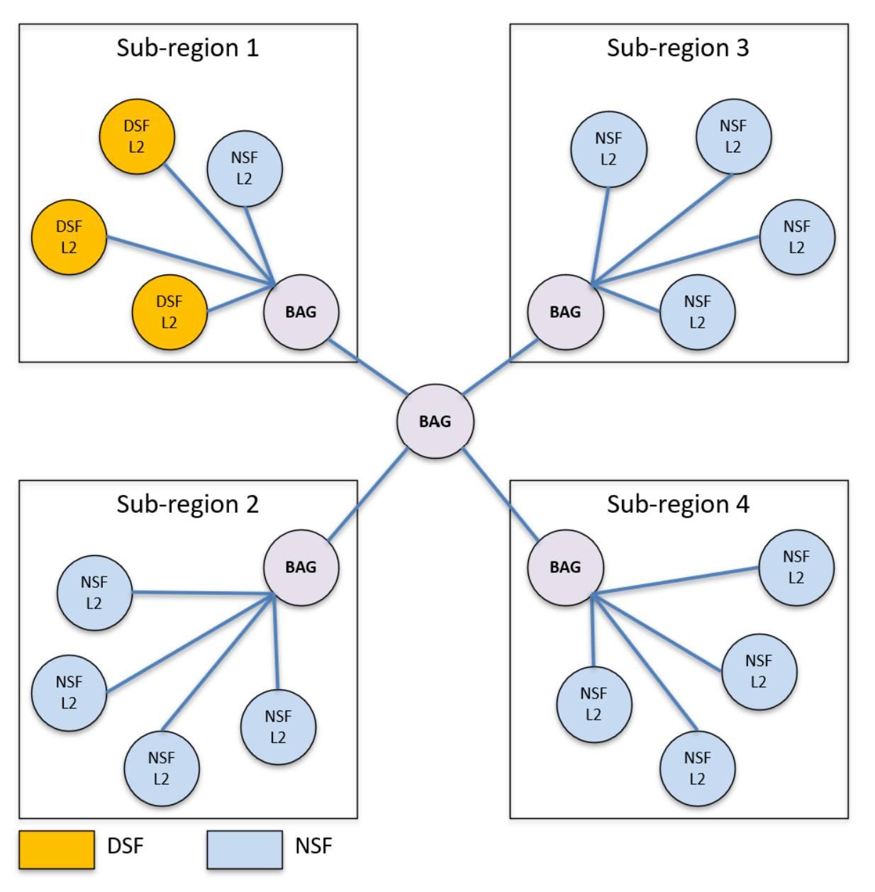 Figure 4 BAG connecting local fabrics