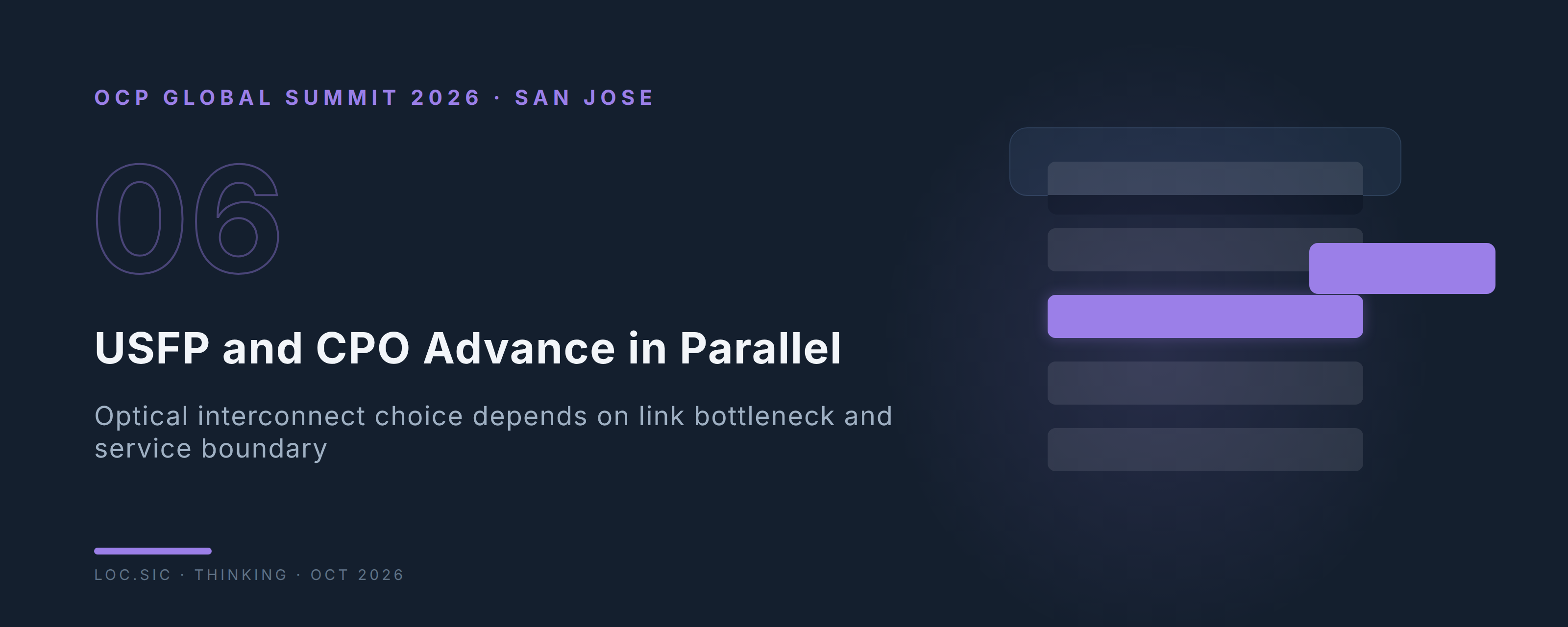 Site cover: OCP 2026: USFP and CPO Advance in Parallel — Optical Interconnect Choice Depends on Link Bottleneck and Service Boundary