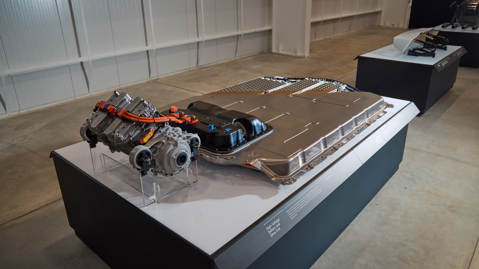 Figure 3  High-voltage battery and drive units on display